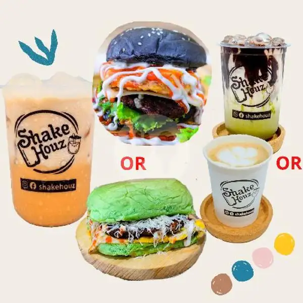 Thai Tea + SH Beef Burger/Ropang Beef Spc + Flavour Drink/Crtv Mix/Coffee | Shake Houz