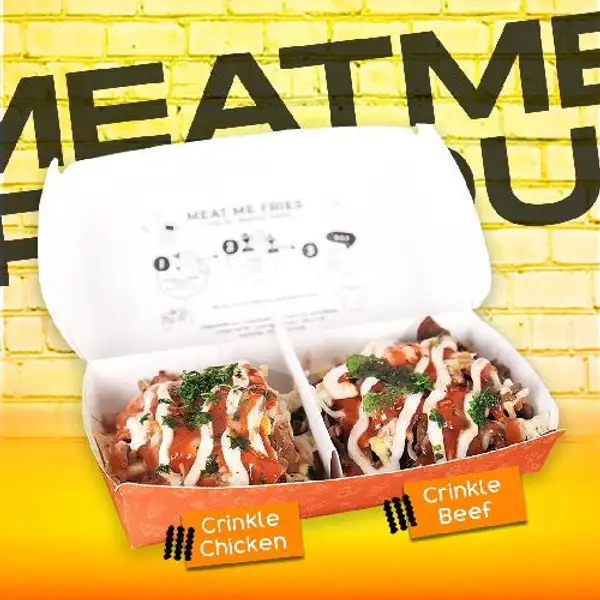 Meat Me Fries DUO Crinckle Beef And Chickenn | Meat Me Fries - Satu Kitchen, Riau