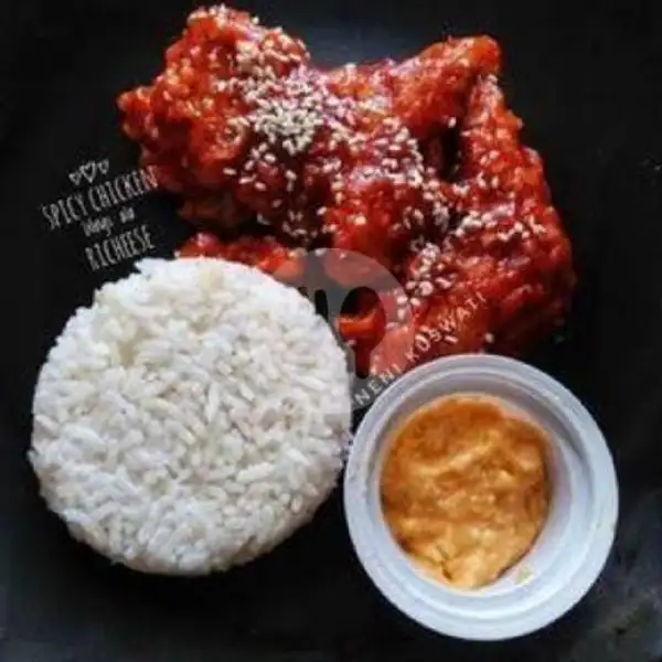 Nasi Chicken Wings Keju | Kedai Maknyus, Ngamprah