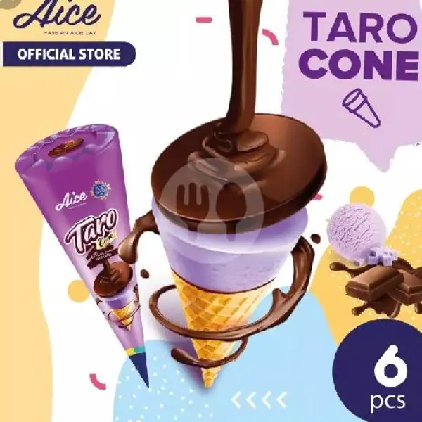 Taro Cone | Kedai Ice Cream Bilqis, Sukarame