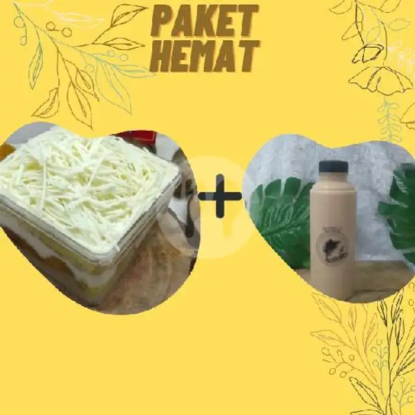 Paket Hemat Kopi Aren Latte + Dessert Cheese Lover | Kopi Sosialita & Desert Box