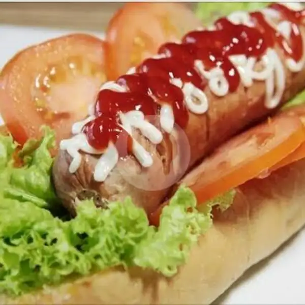 Hotdog Sosis Besar+keju | Waroeng Kopi Darat