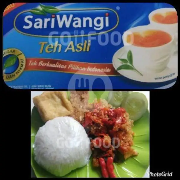 Paket Ayam Geprek + Sariwangi | Sambal Ijo D'saif, Cihideung