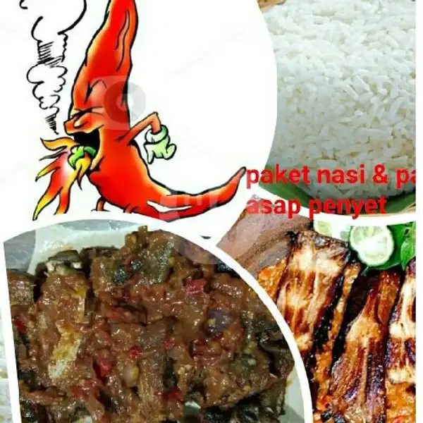 Paket Nasi Ikan Asap Penyet | Spicy Bakakak Chicken, Andir