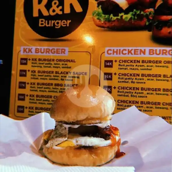 CHICKEN BURGER BLACKY SAUCE | The K&K Burger Arang