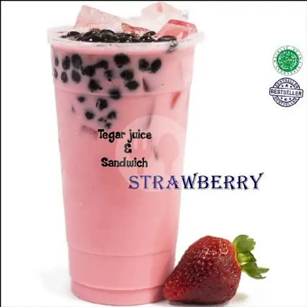 boba strawberry full topping | Tegar Juice & Sandwich, Adinegoro Petak