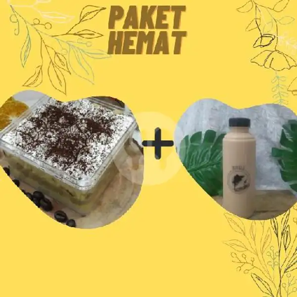 Paket Hemat Kopi Aren Latte + Dessert Tiramizu | Kopi Sosialita & Desert Box