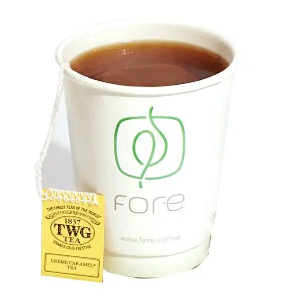 Creme Caramel Tea (Hot) | Fore Coffee, DMall Depok