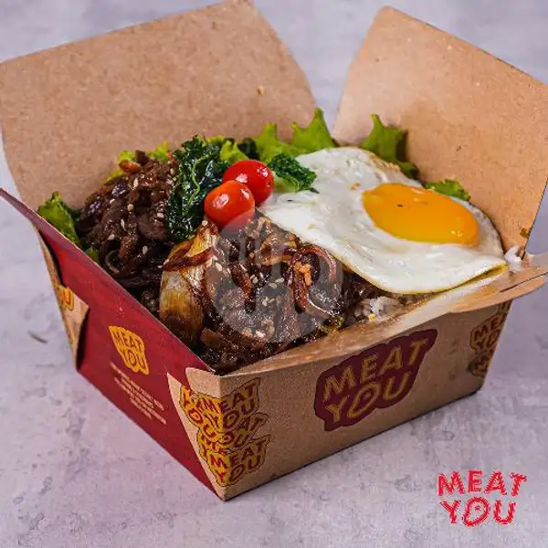 Korean Beef Bulgogi (110gr) With Rice Dan Sunny Side Up Egg | Meat You - Satu Kitchen, Riau