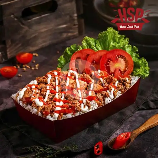 HSP Mixed with Rice (Large) | HSP (Halal Snack Pack)