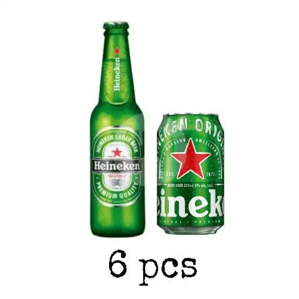 6 Pcs Heineken Pint / Can 320ml | Buka Botol Green Lake