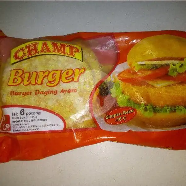 Champ Burger Ayam Isi 6 | Mom's House Frozen Food & Cheese, Pekapuran Raya