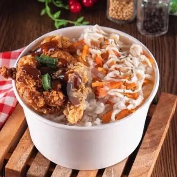 Rice Bowl Chicken Karaage Free Es Teh | Cemilan Zhafran, Cengkareng