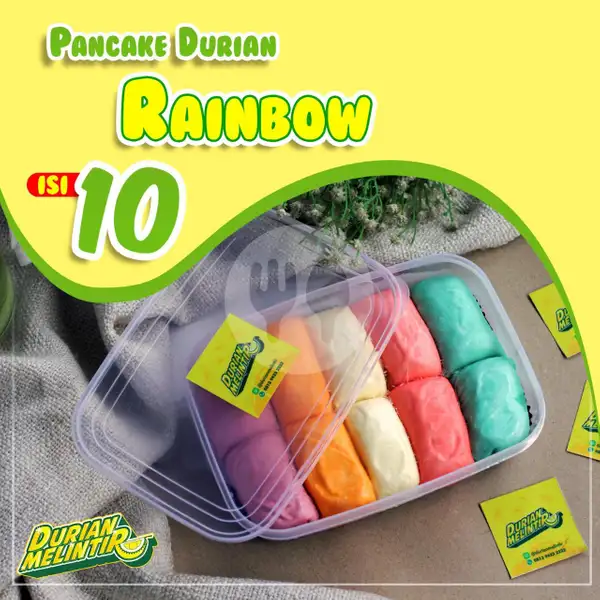 Pancake Durian Rainbow Isi 10 | Durian Melintir, Jetis Baru