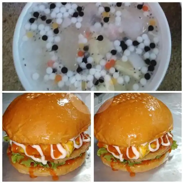 Paket 2 Burger Biasa + Es Lemon Bubble | Warung Anggita, Kelapa