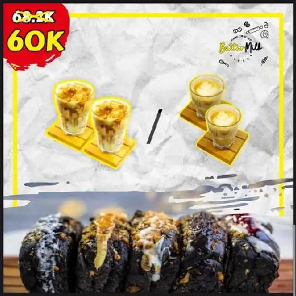 Ronko Black Berdua | Butter Milk by Gedong Roti - Roti Bakar, Bakery, Coffee & Eatery