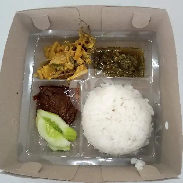 Nasi Box+Rendang | Rumah Makan Padang SINAR RIZQY