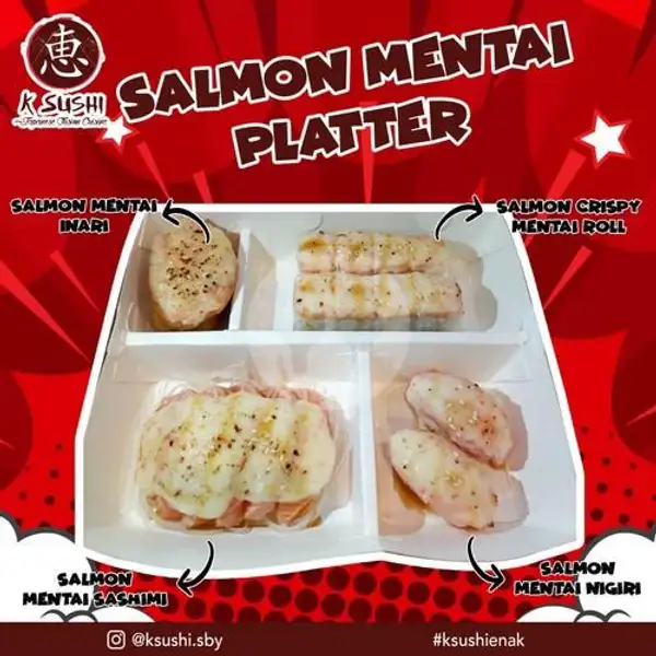 Salmon Mentai Platter | KSushi, Kranggan