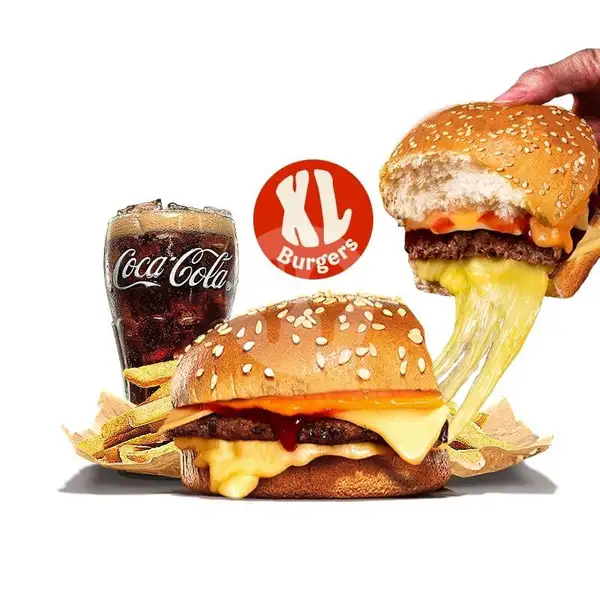 Paket Mozzarella Cheeseburger XL Medium | Burger King, Pettarani