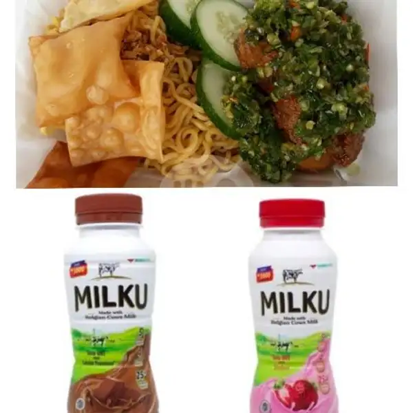 Paket SEHAT Mie Goreng Ayam Geprek Cabe Ijo + Milku | DAPOER NANG'YA