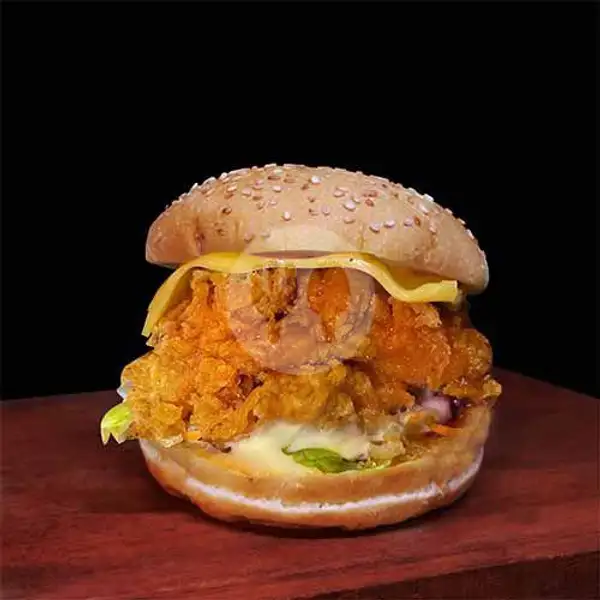 Thai Chili Chicken Burger | Burger Bros, Mulyorejo