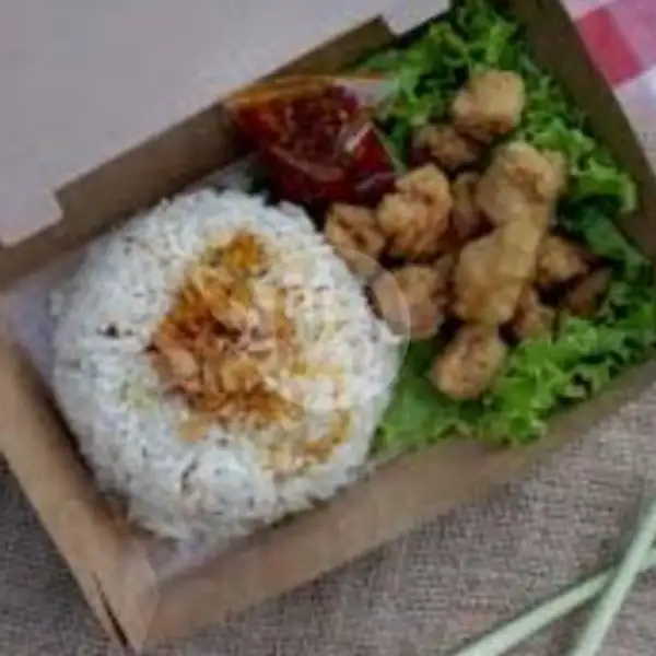 Nasi + Kulit Ayam Cryspi + Sambal | Kedai Anya, Anggrek Neli Murni