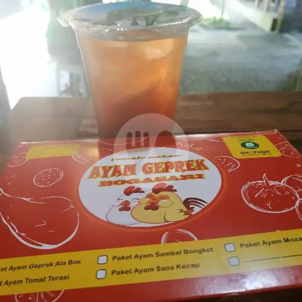 Paket Ayam Geprek Tomat Terasi Free Es Teh | Ayam Geprek Bogasari Pusat Renon, Denpasar