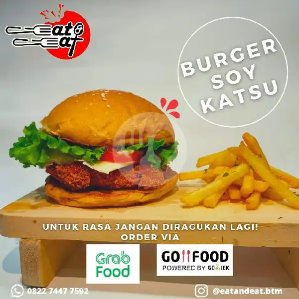 Burger Soy Katsu Cheese Mayo ( Ori / Tidak Pedas ) | Eat And Eat, Batu Ampar