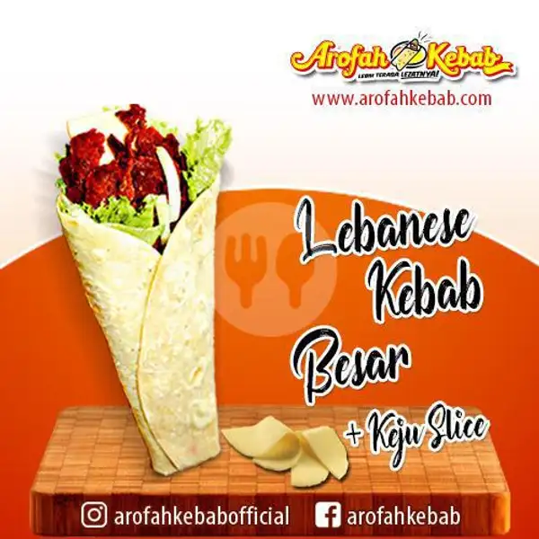 Kebab Xl + Keju Slice | Arofah Kebab, Kecamatan Bintara