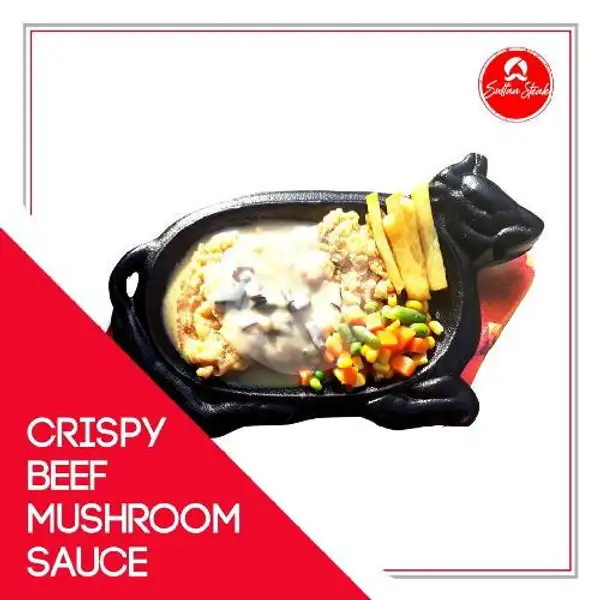 Crispy Beef Steak Single Mushroom Sauce | Sultan Steak Sawojajar