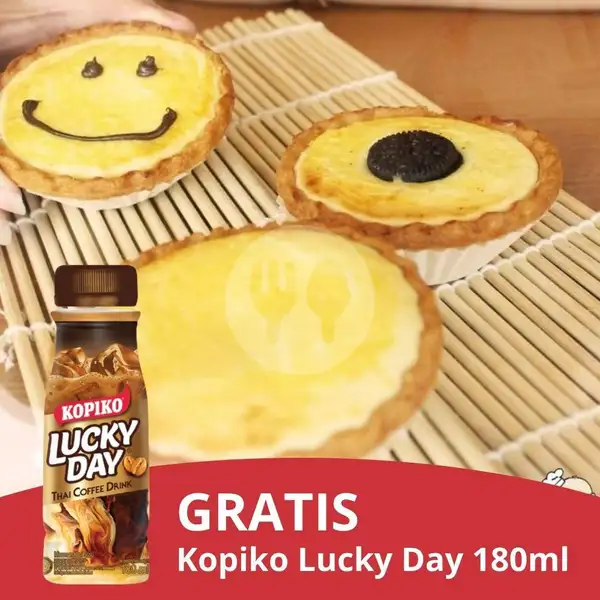 Cheese Tart Original Free Kopiko Lucky Day | Uncle Tetsu, Palembang Icon