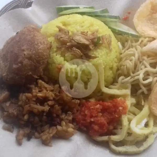 Nasi Kuning Biasa +perkedel | Bubur Ayam Cirebon Tanpa Santan, Rawa Bendungan
