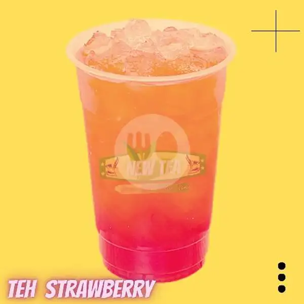 Es Teh Strawberry (Cup Besar) | NEW TEA VICTORY