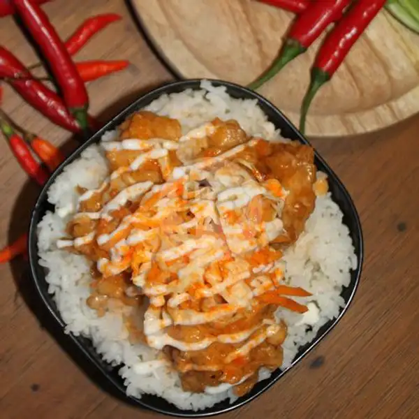 Nasi Ayam Sauce Keju Meleleh Tanggal Tua | Werkudara Ayam Geprek & Saus, Landungsari