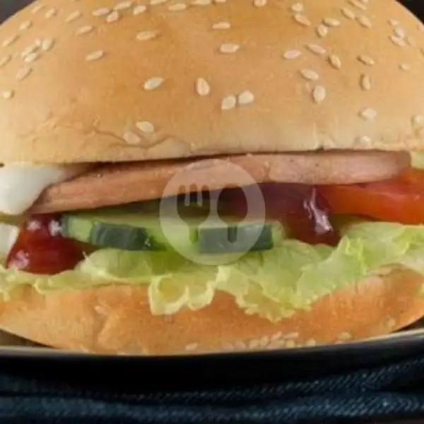 burger pelangi | Dinar Sosis Kukusan