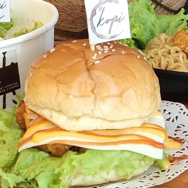 Burger Chicken Katsu N Cheese | C Kopi , Sutoyo 