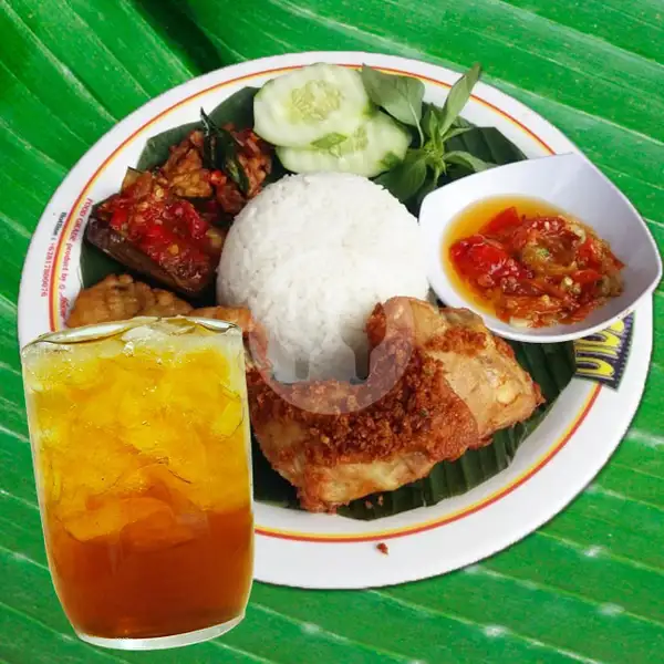 Paket Ayam Penyet + Ice Tea | Ayam Penyet Surabaya, Bandar Lampung