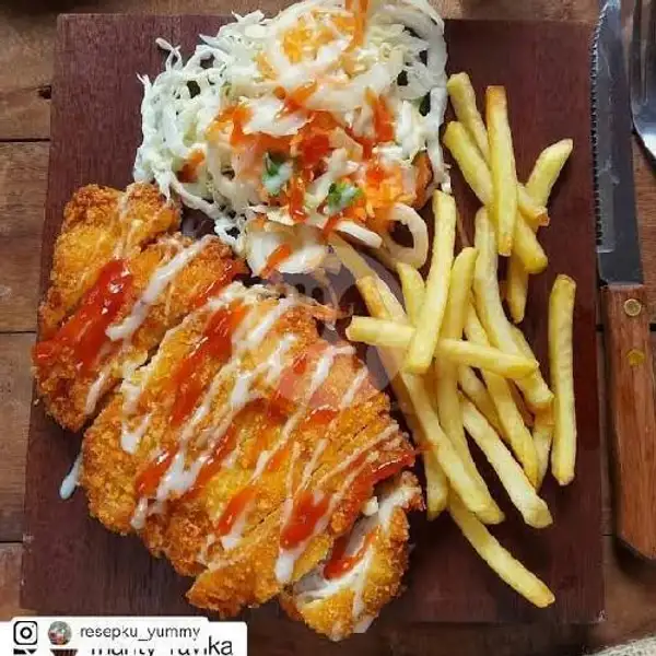 Chicken Katsu Spicy Double Cheese Include Ice Lecy | STEAK & SOFT DRINK ALA R & T CHEF