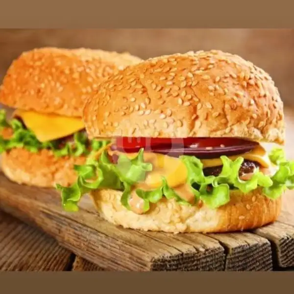 Burger Ayam+Telur | KEBAB BRENGOS