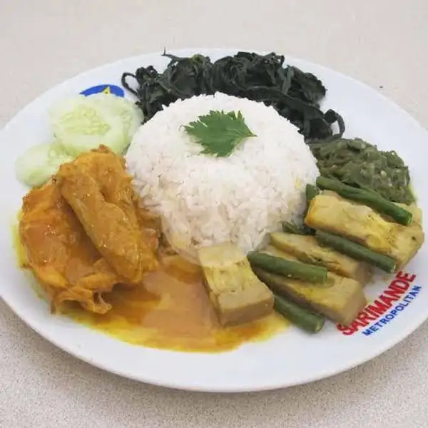 Nasi Sayur Pakai Ayam(ayam Gulai) | Warung Bu Yanti, Limau Manis