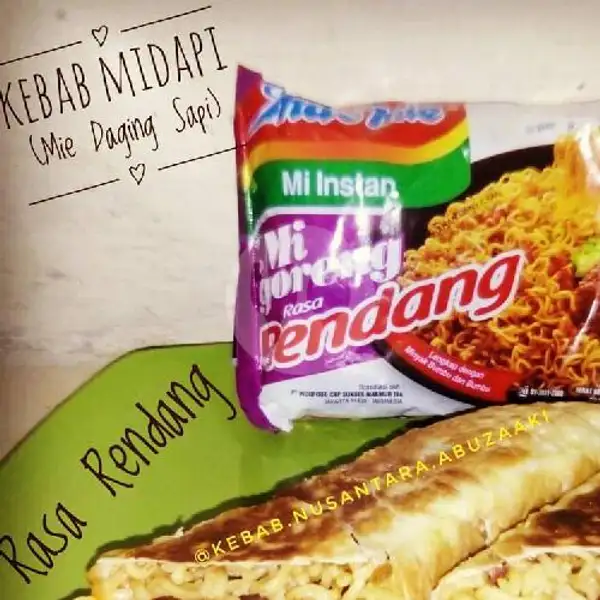 Kebab Mie Goreng Original / Rendang (Tanpa Daging) | Kebab Nusantara Abu Zaaki, Plumbon