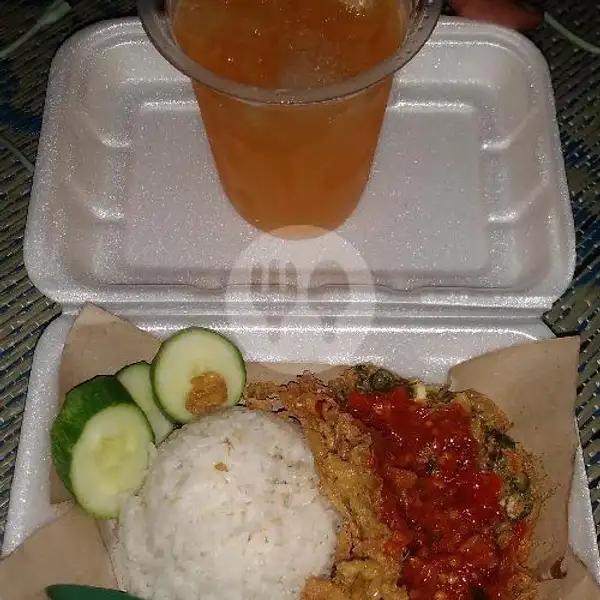 Paket Telor Geprek+nasi+sambel(matah/matang)+es Jeruk | Ayam Geprek Bang Rangga, Margadana