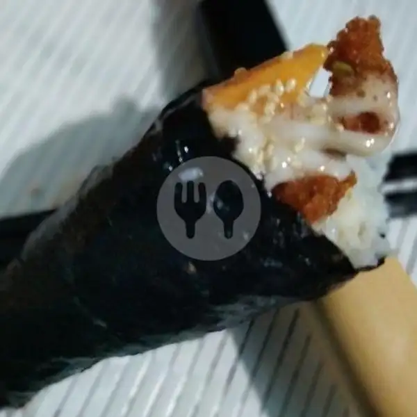Ebi temaki sushi cone/cooked | Waroeng 'Rela Rasah', Bekasi Utara