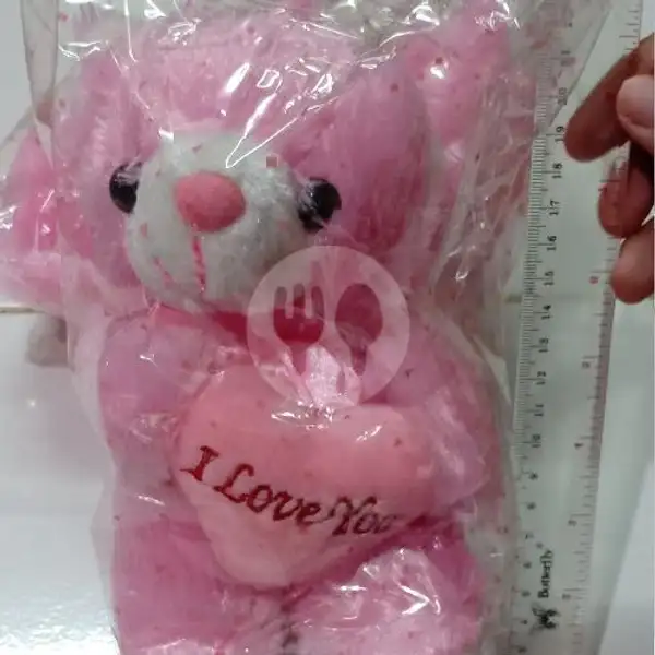 Boneka Beruang Pink I Love U | Susu Non Normal