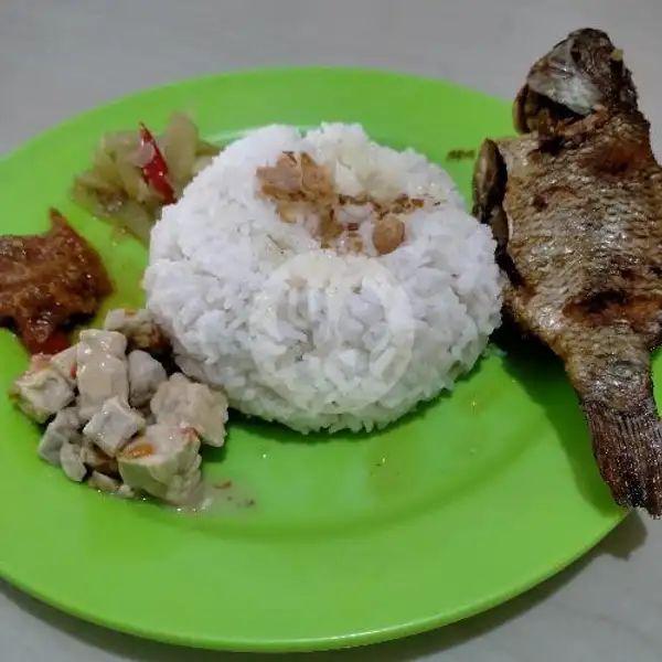 Nasi Campur Ikan Mujair Goreng | Warung Makan Sosro Sudarmo, Nongsa