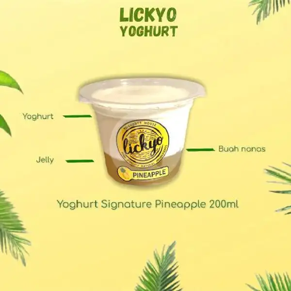 Yoghurt Pineapple Signature 200ML | LickYo Creamy Yoghurt, Reog