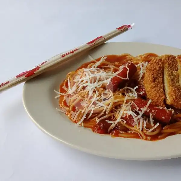Spaghetti Chicken Naget | Spaghetti LodoksFood, Cilendek