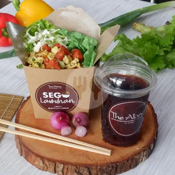 Rice Bowl Sosis Ndog Mercon + Ice Tea | Alanuts, Jl. Palagan