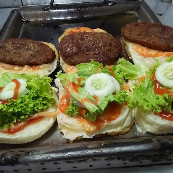 Burger Sehat Sapi Double Full Mozarela | Raja Kebab Pizza & Burger, Pasopati