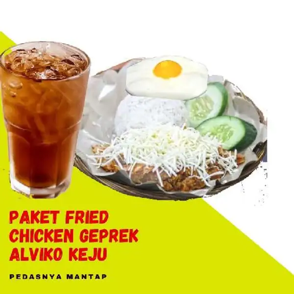 Paket Alviko Keju | Fried Chicken Geprek Alviko